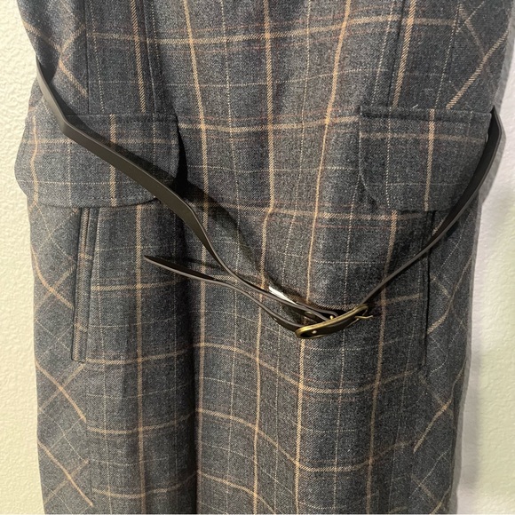 Tommy Hilfiger Womens Wool Blend Plaid Sleeveless Mini Dress - Sz 14 - Picture 4 of 7